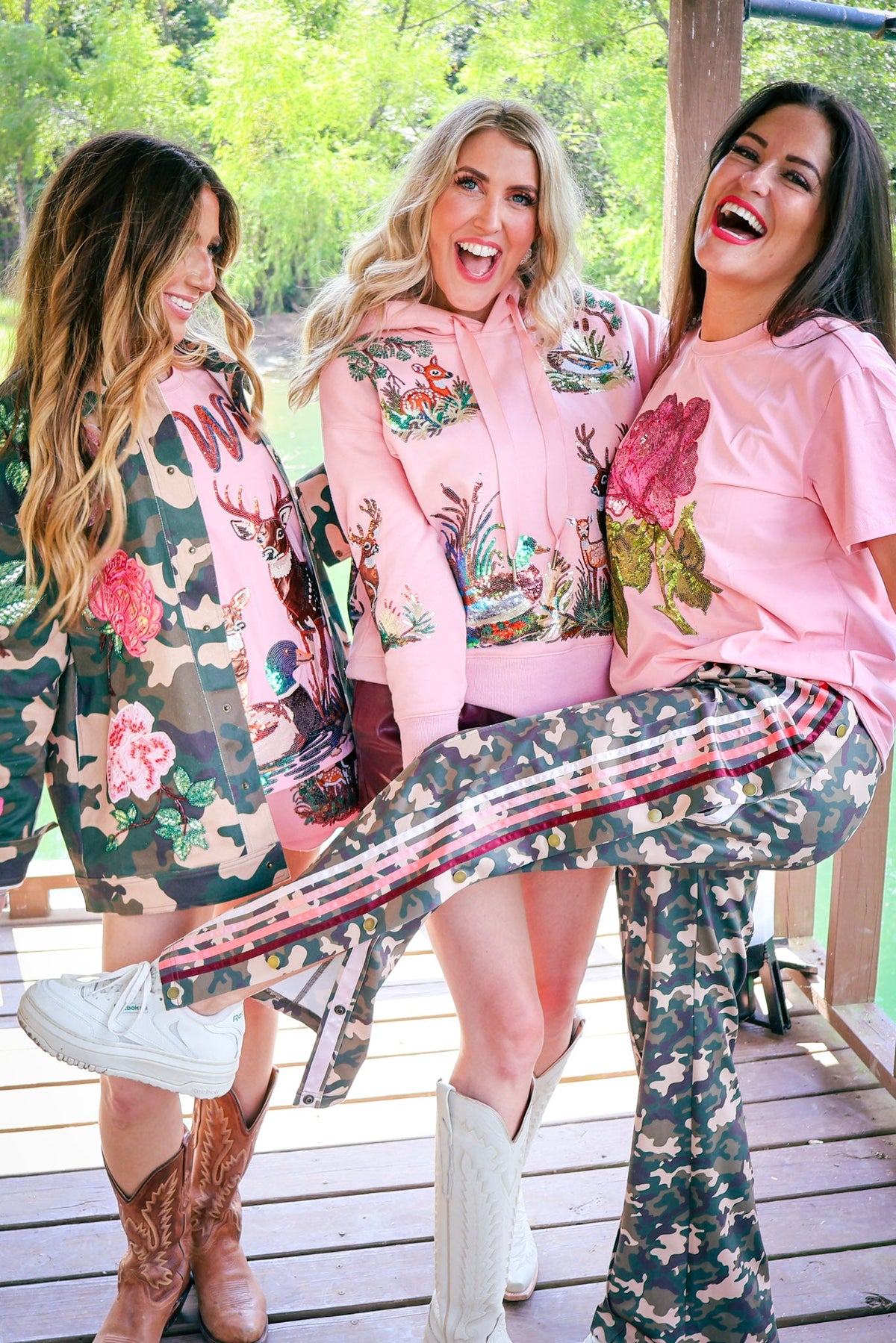Deer Camp Darling Track Pants