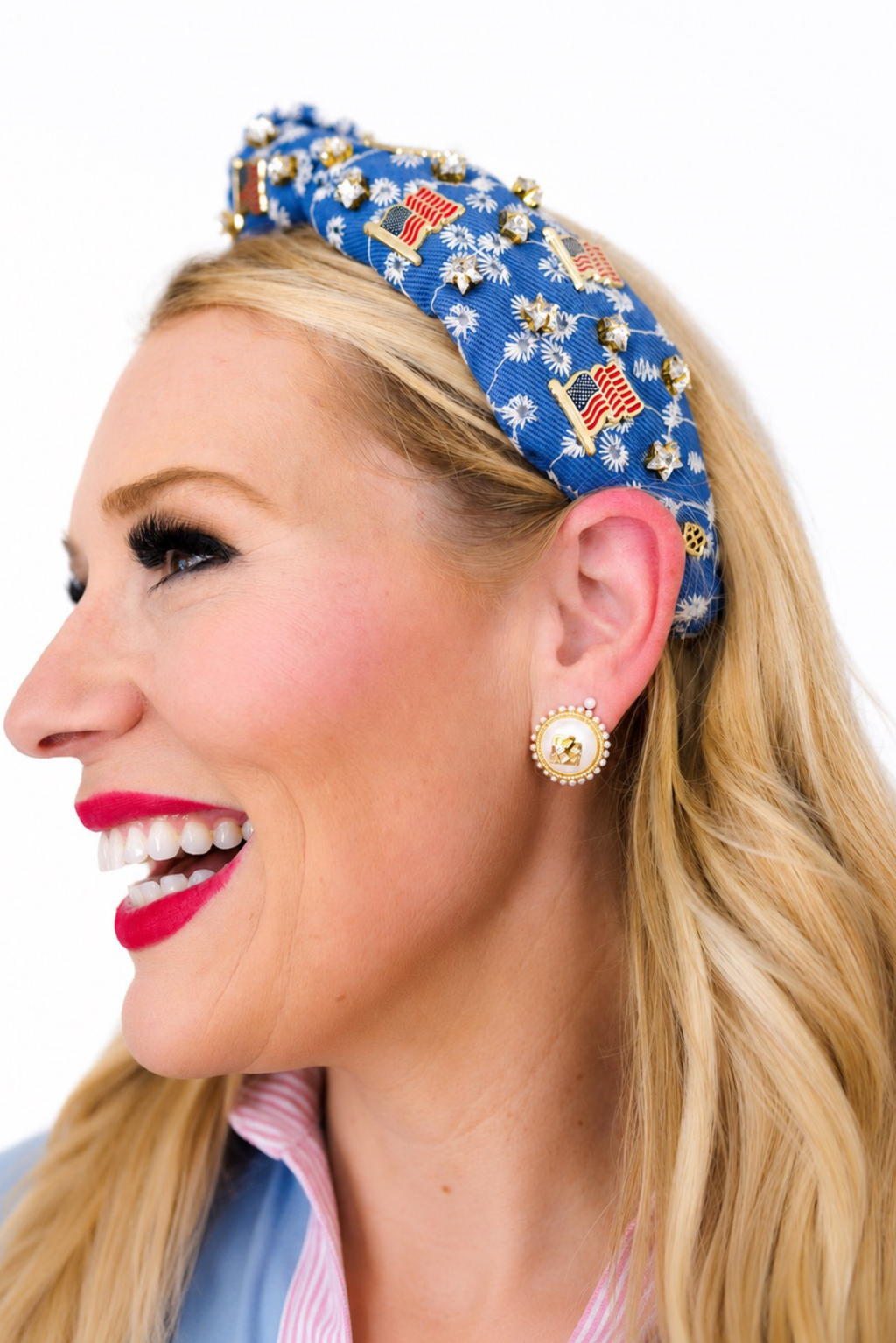 BC Pearl Button Logo Studs