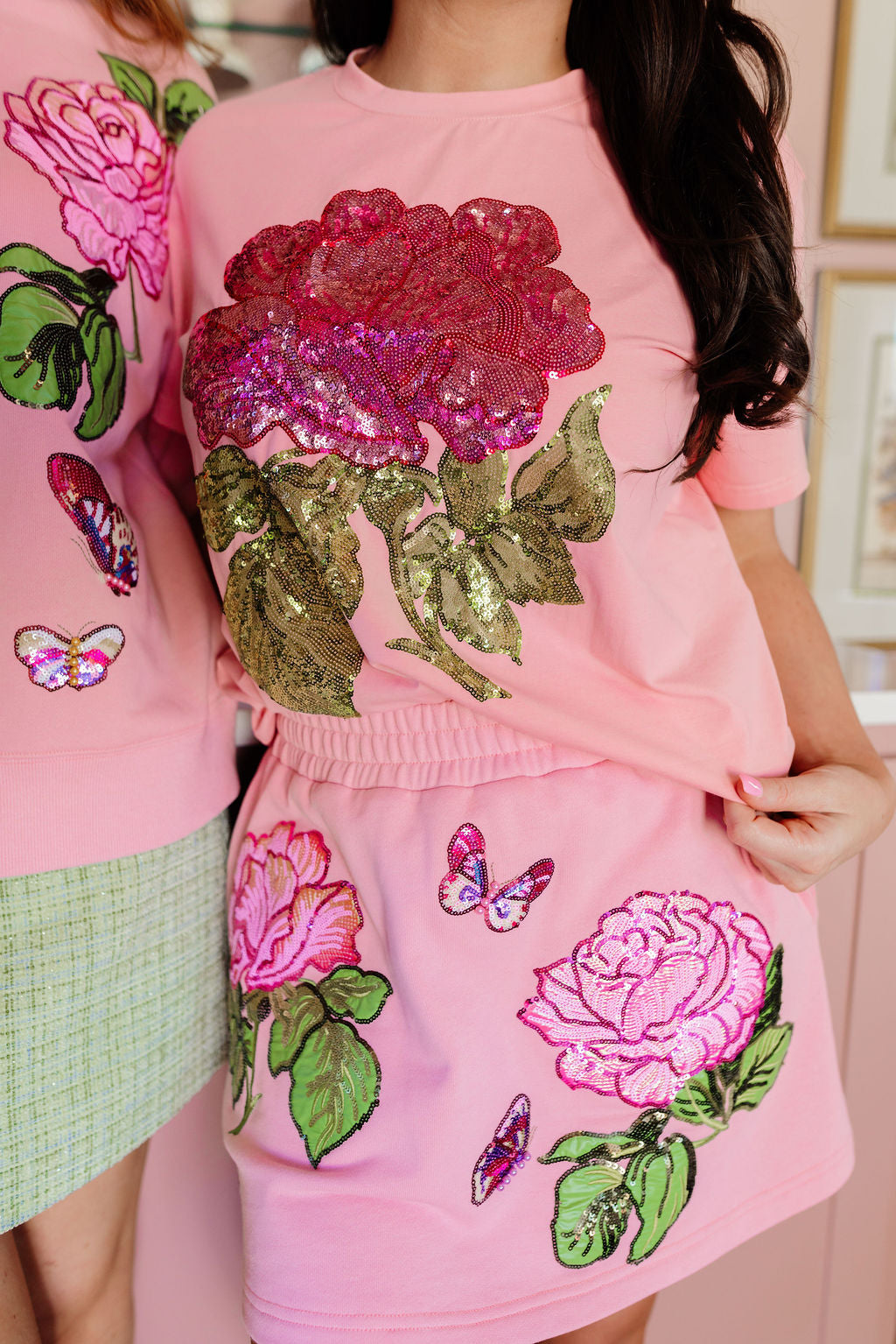 Pink Peony Sparkle Tee