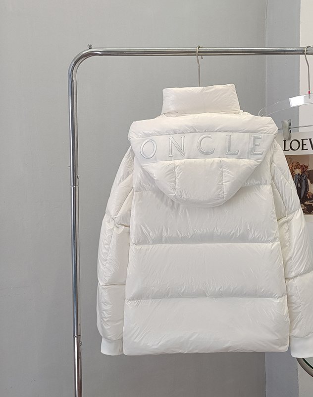 Moncler Hooded Glossy Puffer Coat