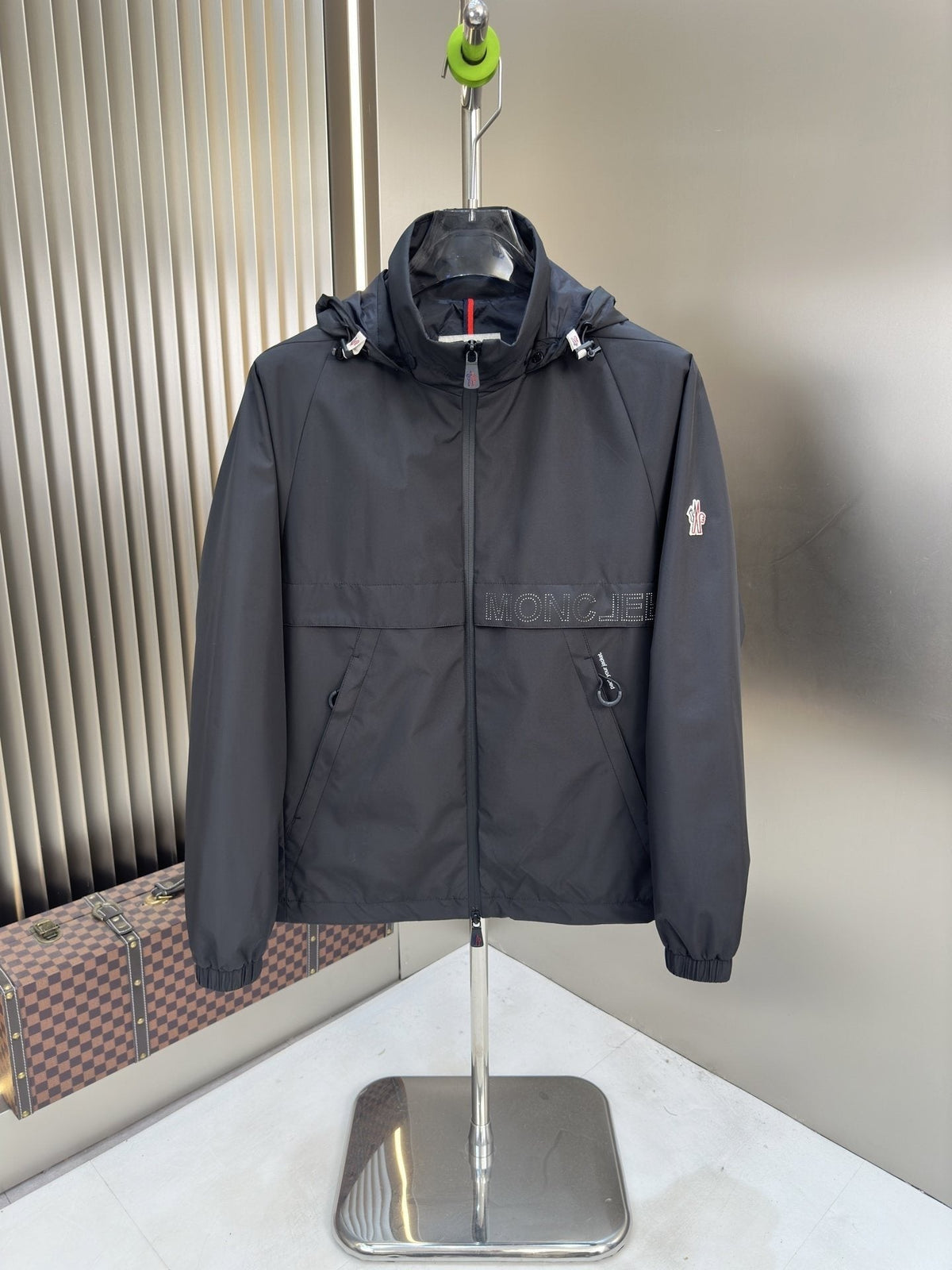 Moncler Hooded Zip-Front Jacket
